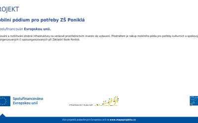 Mobilní pódium pro potřeby ZŠ Poniklá